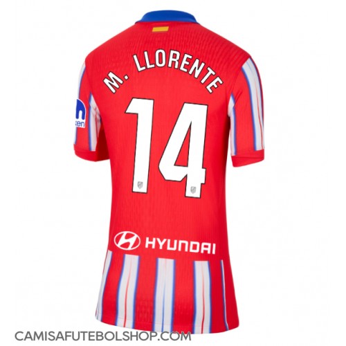 Camisa de time de futebol Atletico Madrid Marcos Llorente #14 Replicas 1º Equipamento Feminina 2024-25 Manga Curta